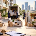 Packers and Movers Charges in Gurgaon 2026 for 1, 2 & 3 BHK home shifting, showing professional movers loading household furniture, appliances, and packing boxes into a moving truck.